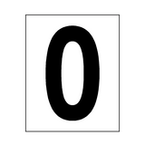 Black Number on White Background