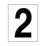 Black Number on White Background