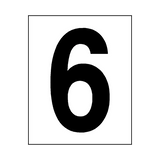 Black Number on White Background