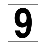 Black Number on White Background